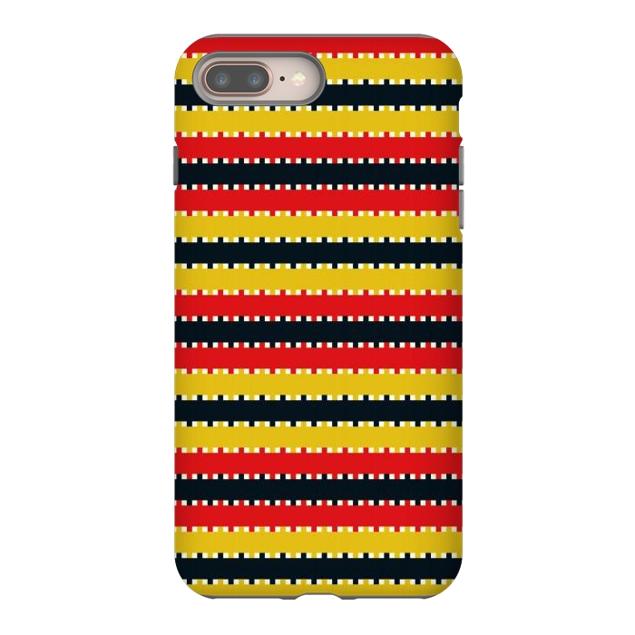 iPhone 7 plus StrongFit Plaid Yellow by TMSarts