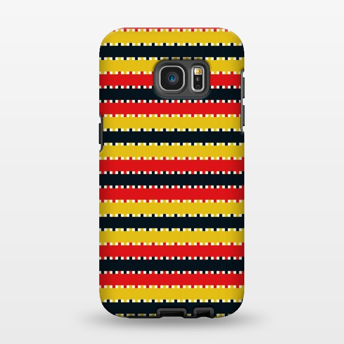Galaxy S7 EDGE StrongFit Plaid Yellow by TMSarts