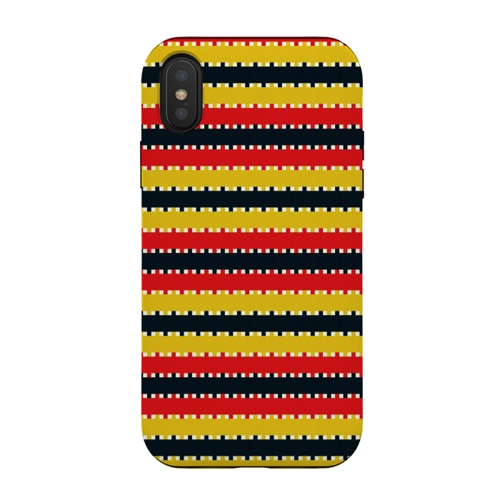 iPhone Xs / X StrongFit Plaid Yellow by TMSarts