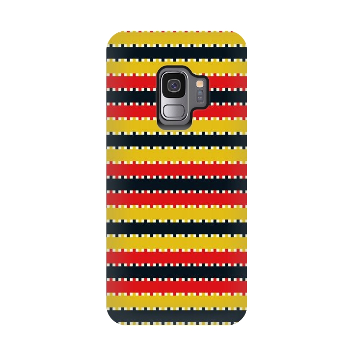 Galaxy S9 StrongFit Plaid Yellow by TMSarts