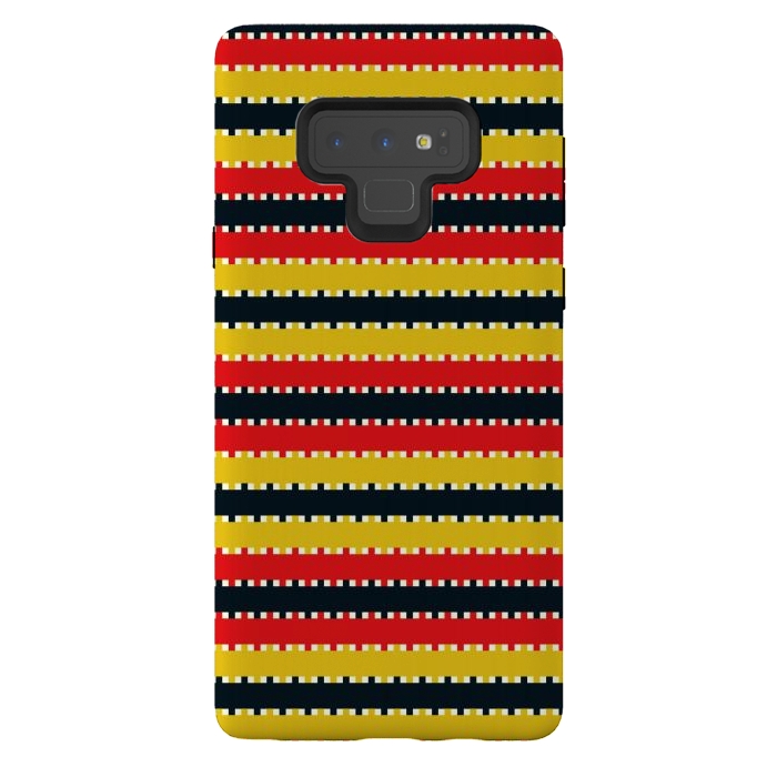 Galaxy Note 9 StrongFit Plaid Yellow by TMSarts