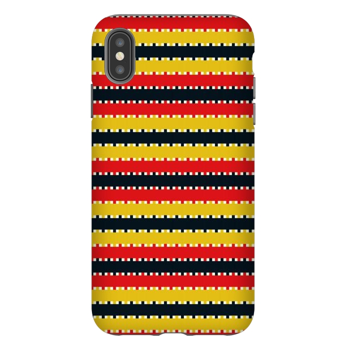 iPhone Xs Max StrongFit Plaid Yellow by TMSarts