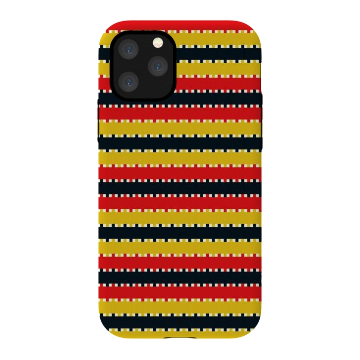 iPhone 11 Pro StrongFit Plaid Yellow by TMSarts