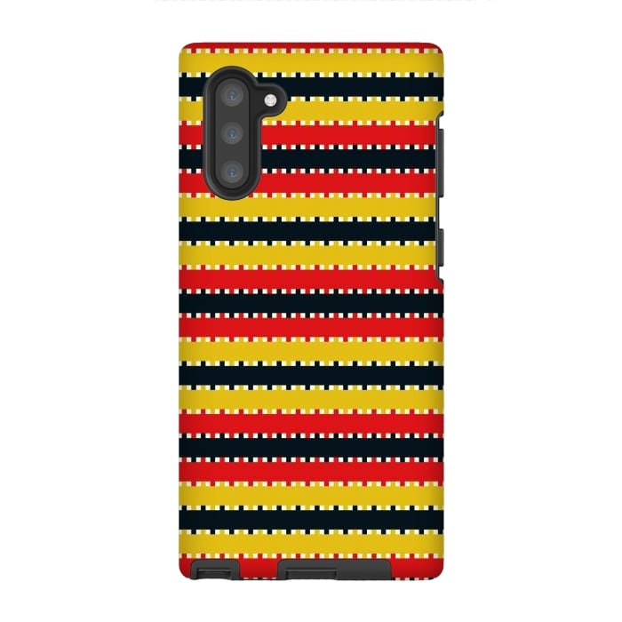 Galaxy Note 10 StrongFit Plaid Yellow by TMSarts