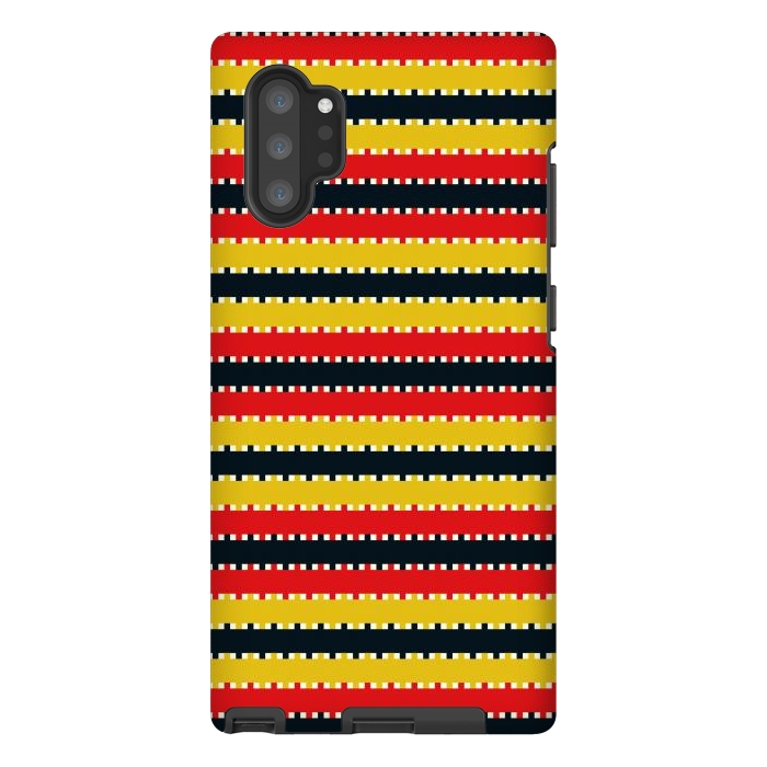Galaxy Note 10 plus StrongFit Plaid Yellow by TMSarts