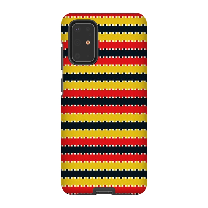Galaxy S20 Plus StrongFit Plaid Yellow by TMSarts