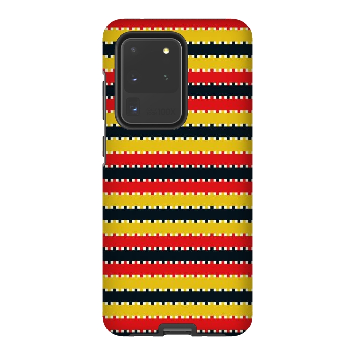 Galaxy S20 Ultra StrongFit Plaid Yellow by TMSarts