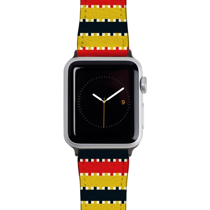 Watch 38mm / 40mm Strap PU leather Plaid Yellow by TMSarts