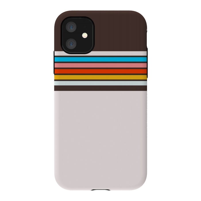 iPhone 11 StrongFit Vintage Stripes by TMSarts