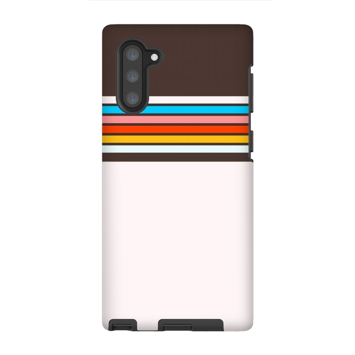 Galaxy Note 10 StrongFit Vintage Stripes by TMSarts