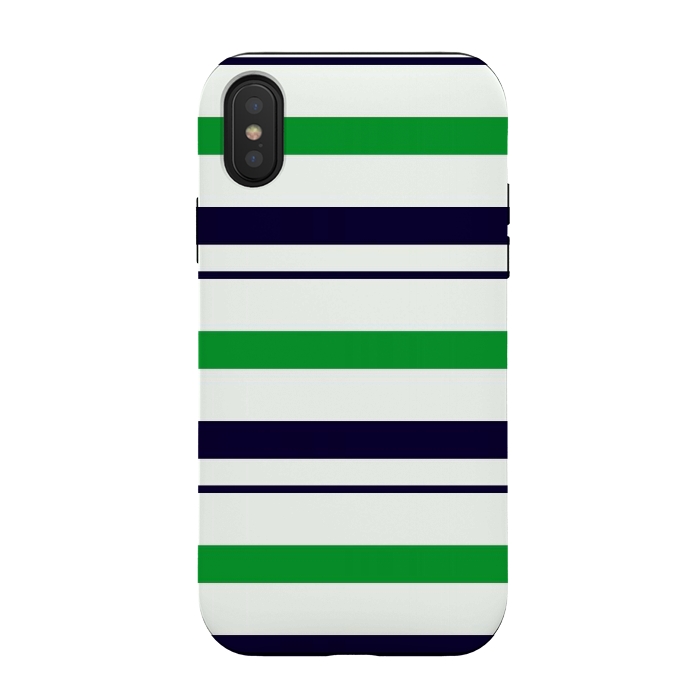 iPhone Xs / X StrongFit Green White by TMSarts