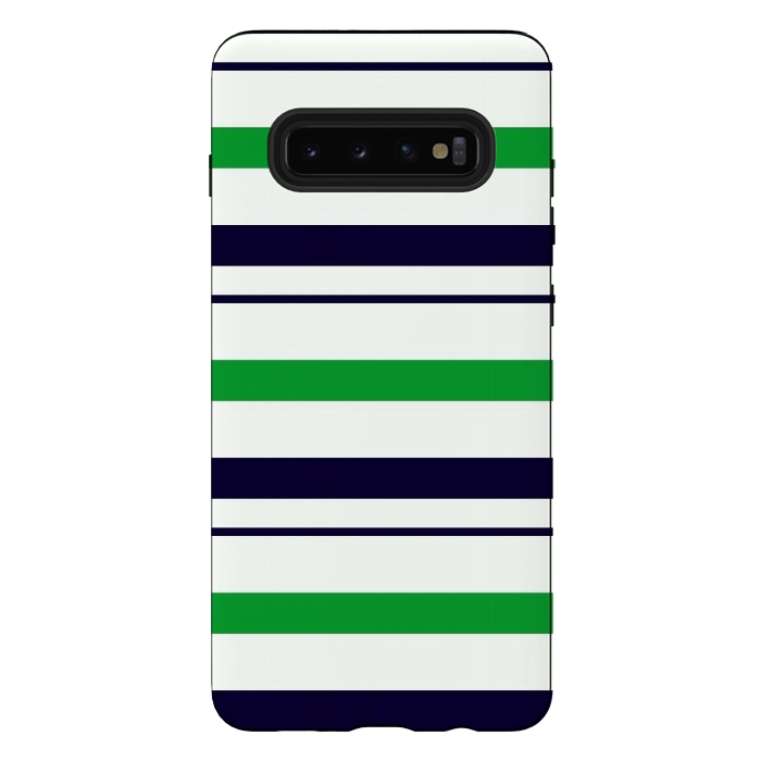 Galaxy S10 plus StrongFit Green White by TMSarts
