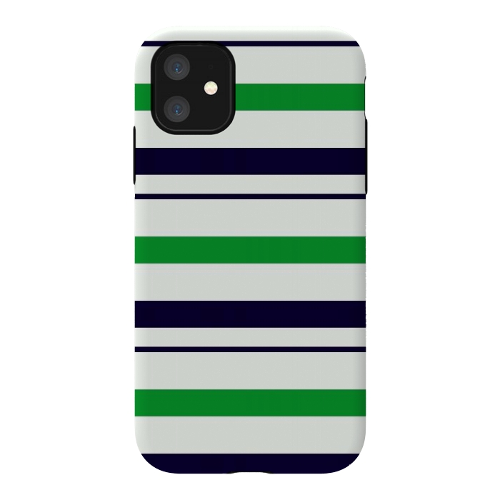 iPhone 11 StrongFit Green White by TMSarts