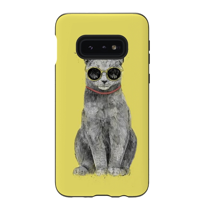 Galaxy S10e StrongFit Summer Cat by Balazs Solti
