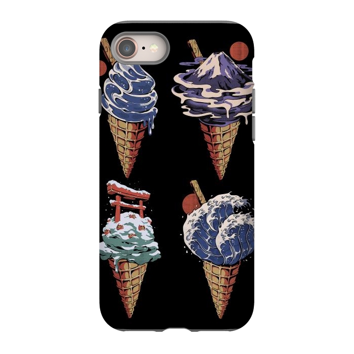 iPhone 8 StrongFit Japanese Ice Creams by Ilustrata