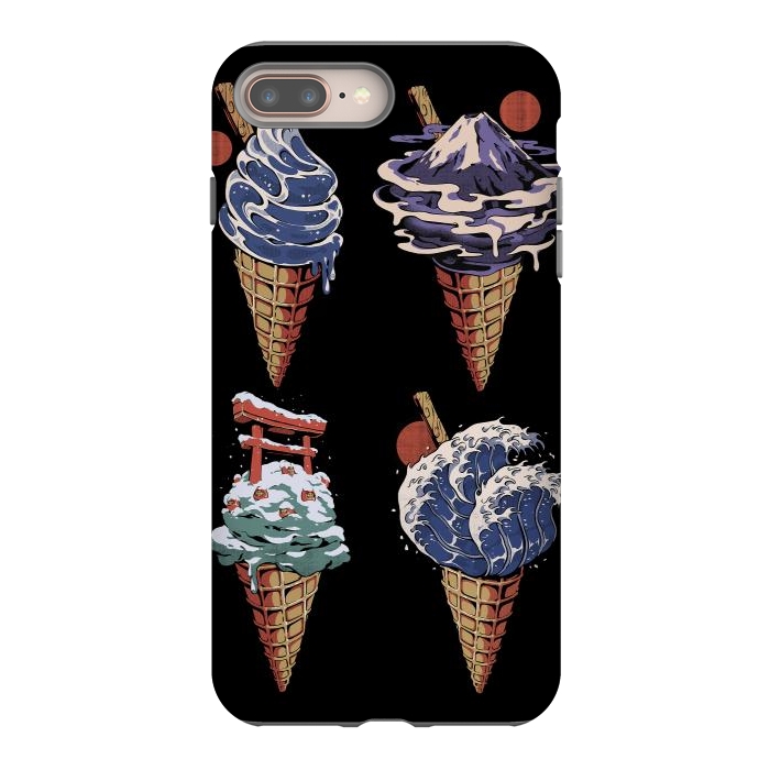iPhone 8 plus StrongFit Japanese Ice Creams by Ilustrata