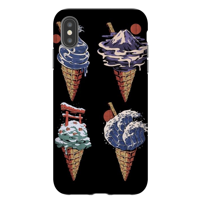 iPhone Xs Max StrongFit Japanese Ice Creams by Ilustrata
