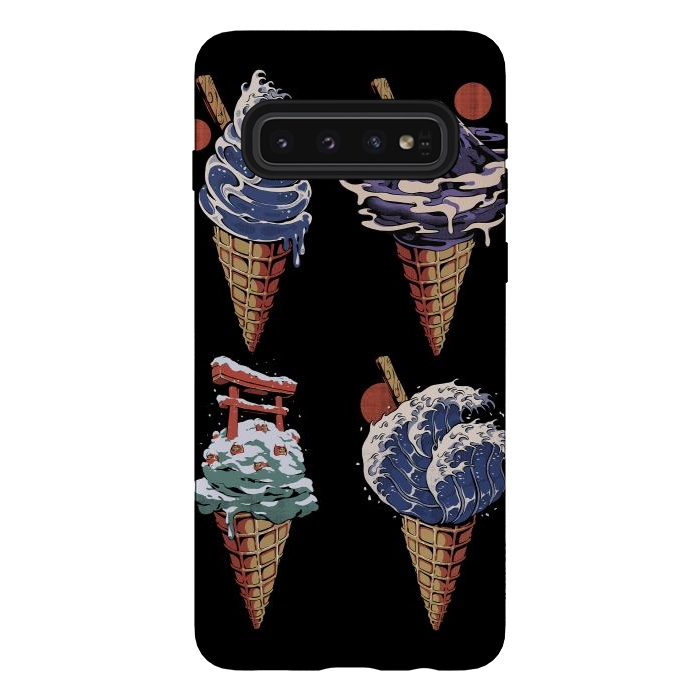 Galaxy S10 StrongFit Japanese Ice Creams by Ilustrata