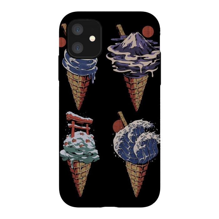 iPhone 11 StrongFit Japanese Ice Creams by Ilustrata