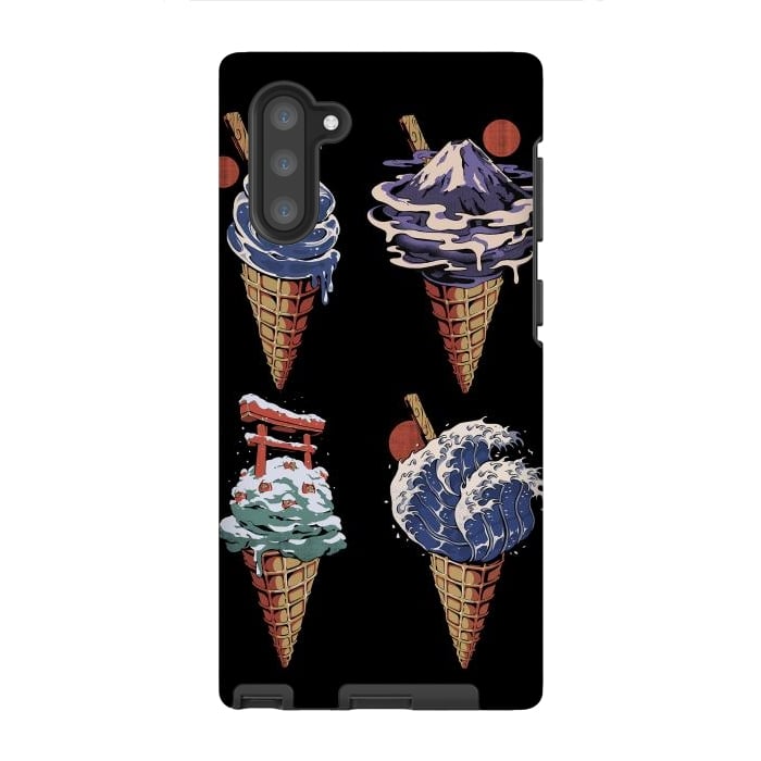Galaxy Note 10 StrongFit Japanese Ice Creams by Ilustrata