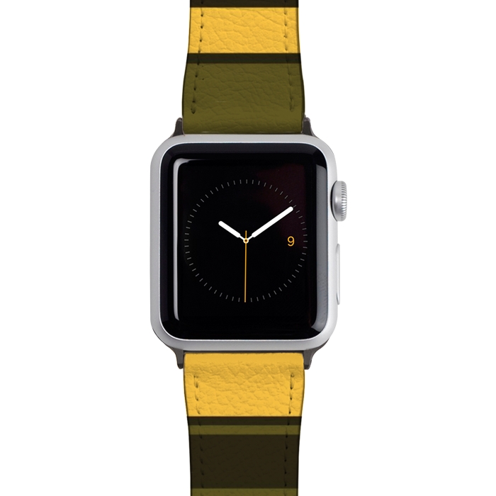Watch 42mm / 44mm Strap PU leather Vintage Yellow by TMSarts