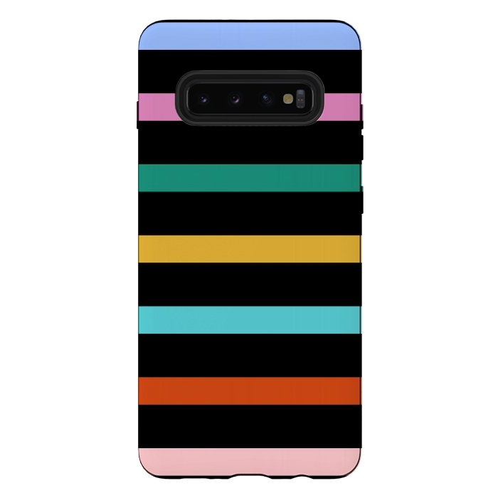 Galaxy S10 plus StrongFit Colored Stripes by TMSarts