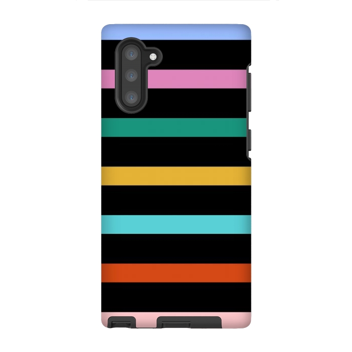 Galaxy Note 10 StrongFit Colored Stripes by TMSarts
