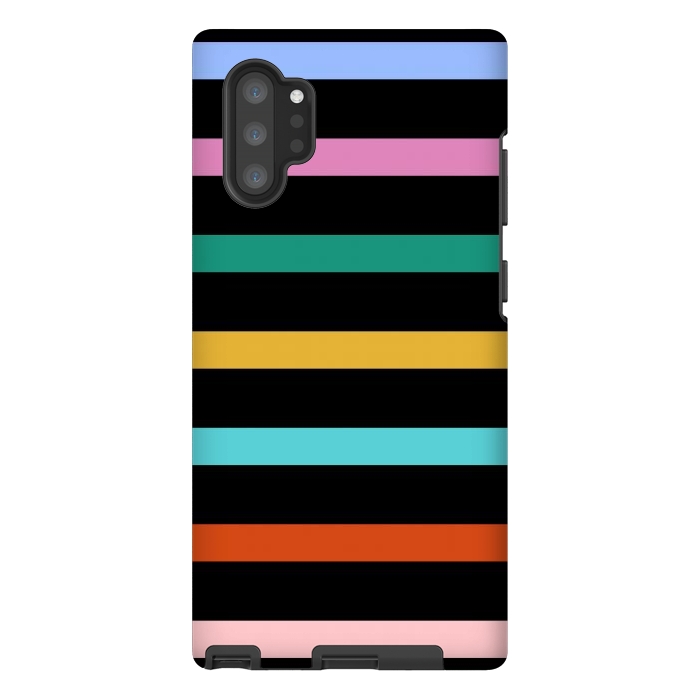 Galaxy Note 10 plus StrongFit Colored Stripes by TMSarts