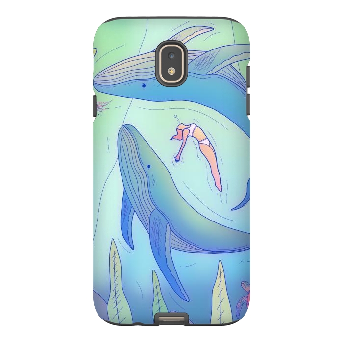 Galaxy J7 StrongFit The girl and the whales by Steve Wade (Swade)