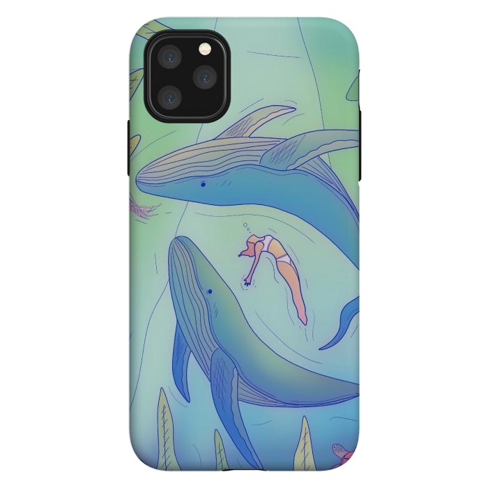 iPhone 11 Pro Max StrongFit The girl and the whales by Steve Wade (Swade)