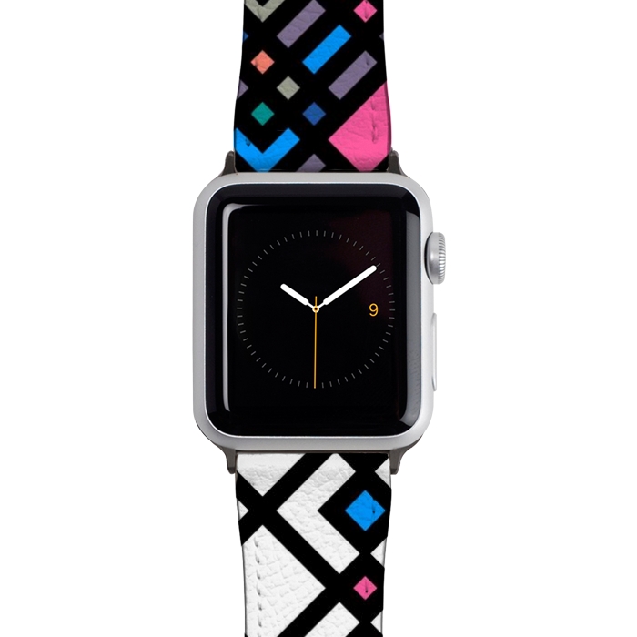 Watch 42mm / 44mm Strap PU leather Geo Ethnic by TMSarts