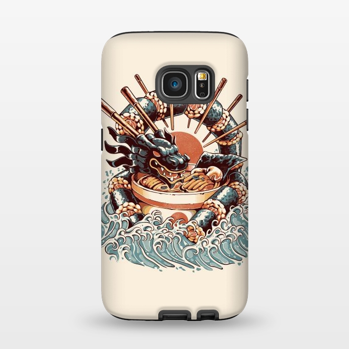 Galaxy S7 StrongFit Dragon Sushi Ramen por Ilustrata