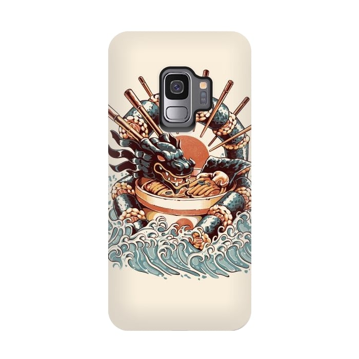 Galaxy S9 StrongFit Dragon Sushi Ramen by Ilustrata