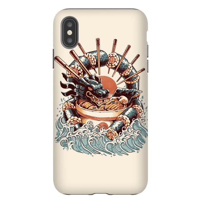 iPhone Xs Max StrongFit Dragon Sushi Ramen by Ilustrata