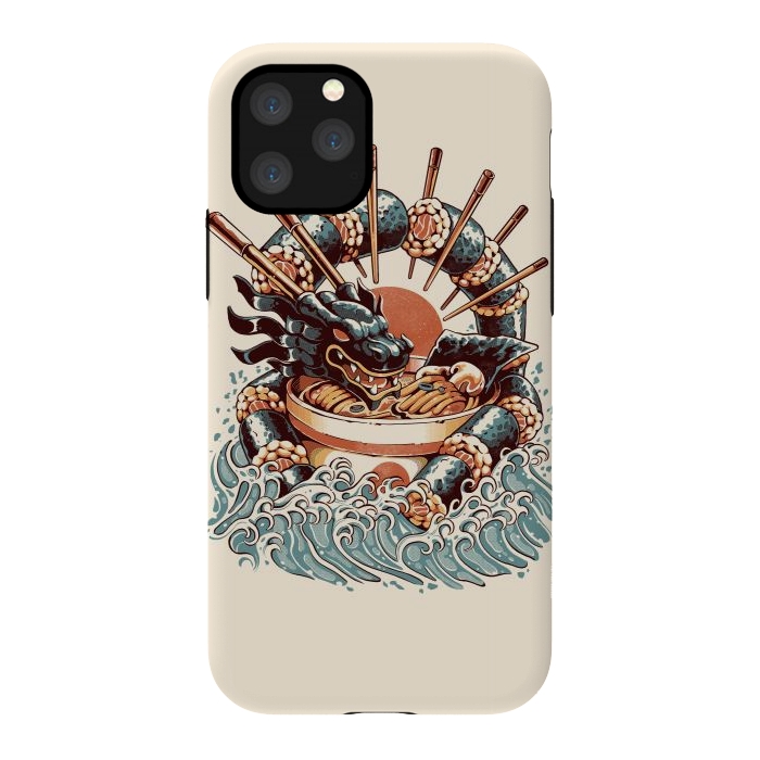 iPhone 11 Pro StrongFit Dragon Sushi Ramen por Ilustrata