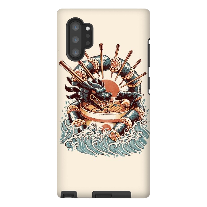 Galaxy Note 10 plus StrongFit Dragon Sushi Ramen by Ilustrata