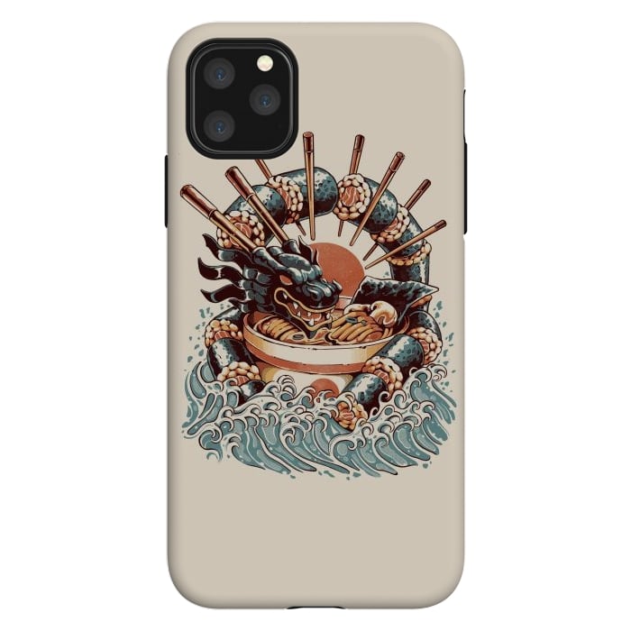 iPhone 11 Pro Max StrongFit Dragon Sushi Ramen by Ilustrata