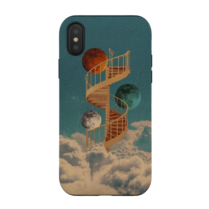 iPhone Xs / X StrongFit Stairway to the moon by Eleaxart