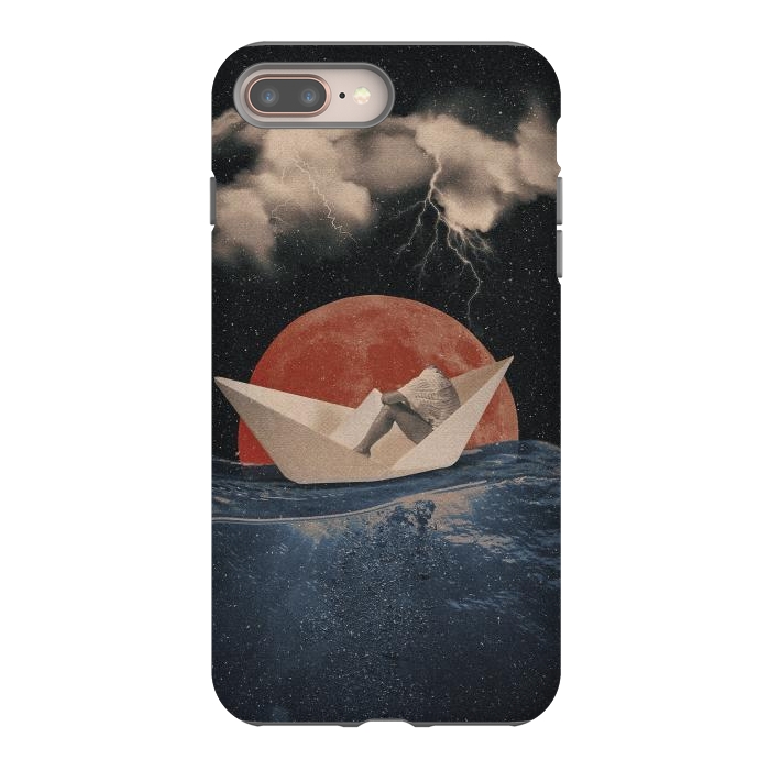 iPhone 8 plus StrongFit Paper Boat by Eleaxart