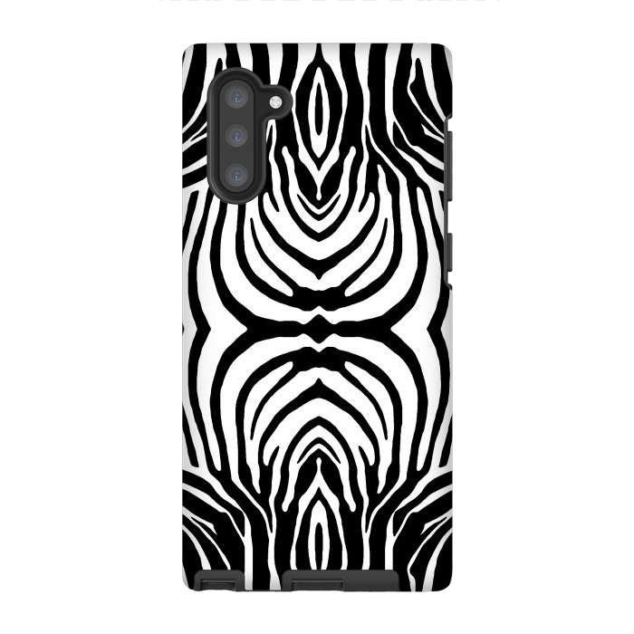 Galaxy Note 10 StrongFit White zebra stripes by Oana 