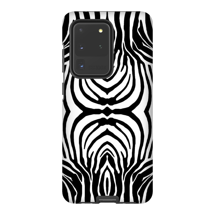 Galaxy S20 Ultra StrongFit White zebra stripes by Oana 