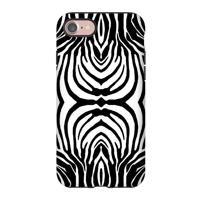 iPhone 7 StrongFit White zebra stripes by Oana 