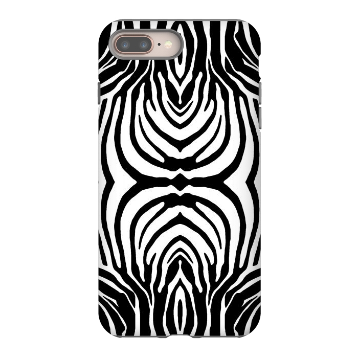 iPhone 7 plus StrongFit White zebra stripes by Oana 