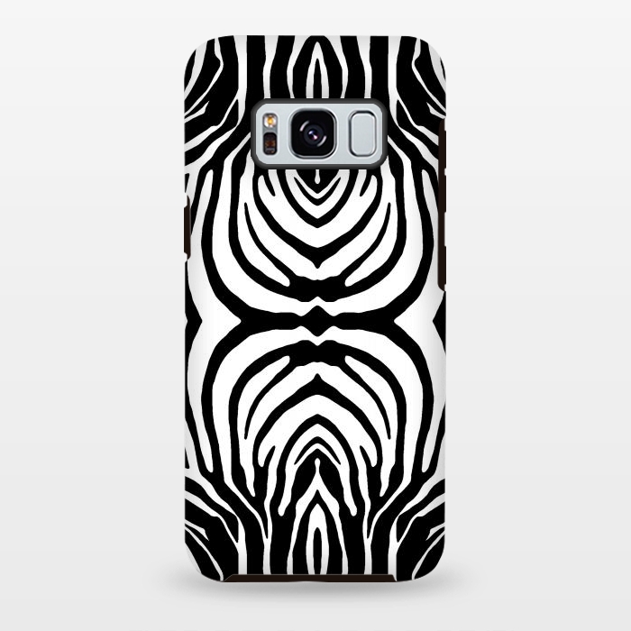 Galaxy S8 plus StrongFit White zebra stripes by Oana 