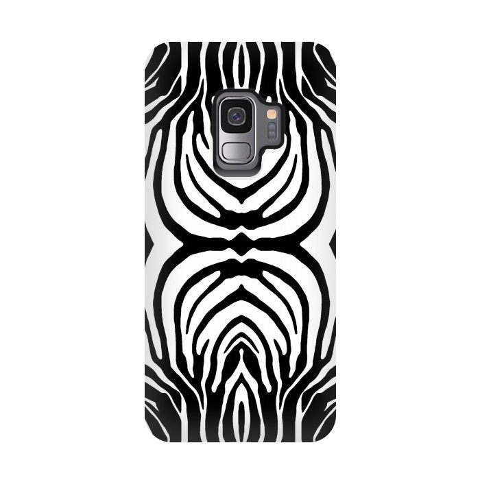 Galaxy S9 StrongFit White zebra stripes by Oana 