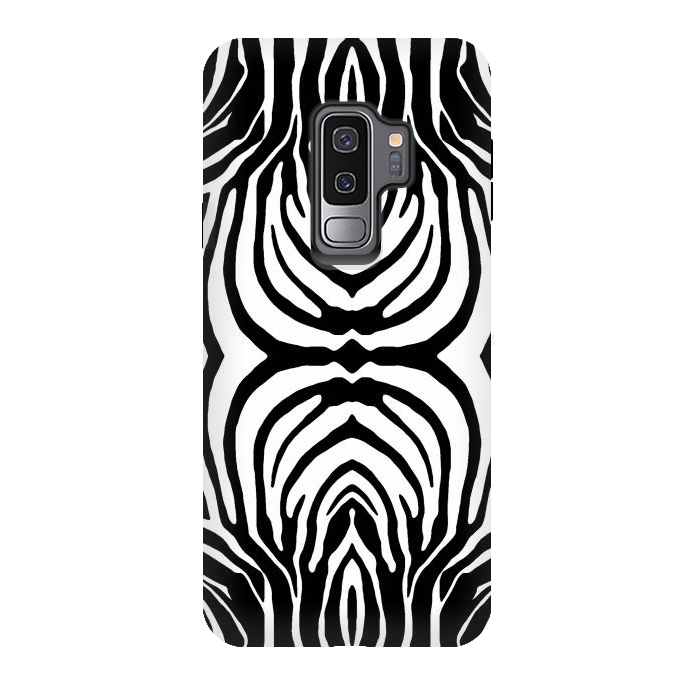 Galaxy S9 plus StrongFit White zebra stripes by Oana 