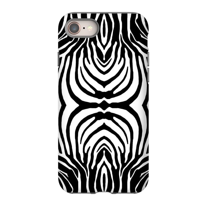 iPhone SE StrongFit White zebra stripes by Oana 