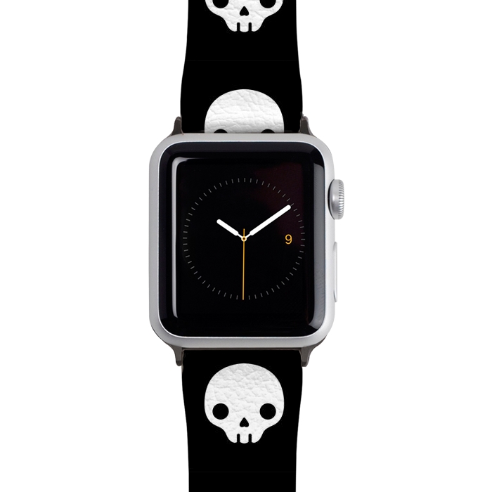 Watch 38mm / 40mm Strap PU leather Cute skull by Laura Nagel