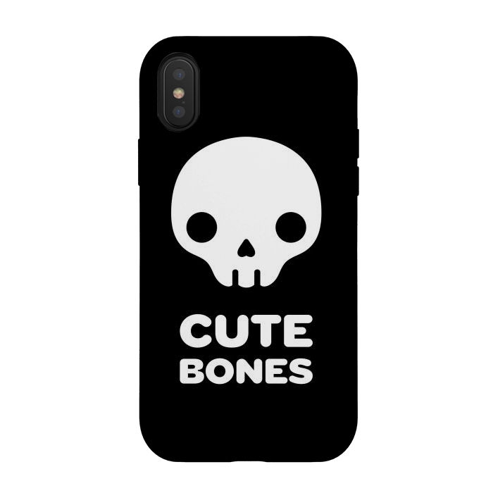 iPhone Xs / X StrongFit Cute skull by Laura Nagel