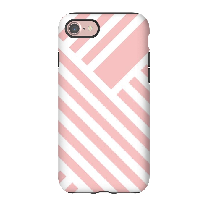 iPhone 7 StrongFit Blush Street Lines by ArtPrInk